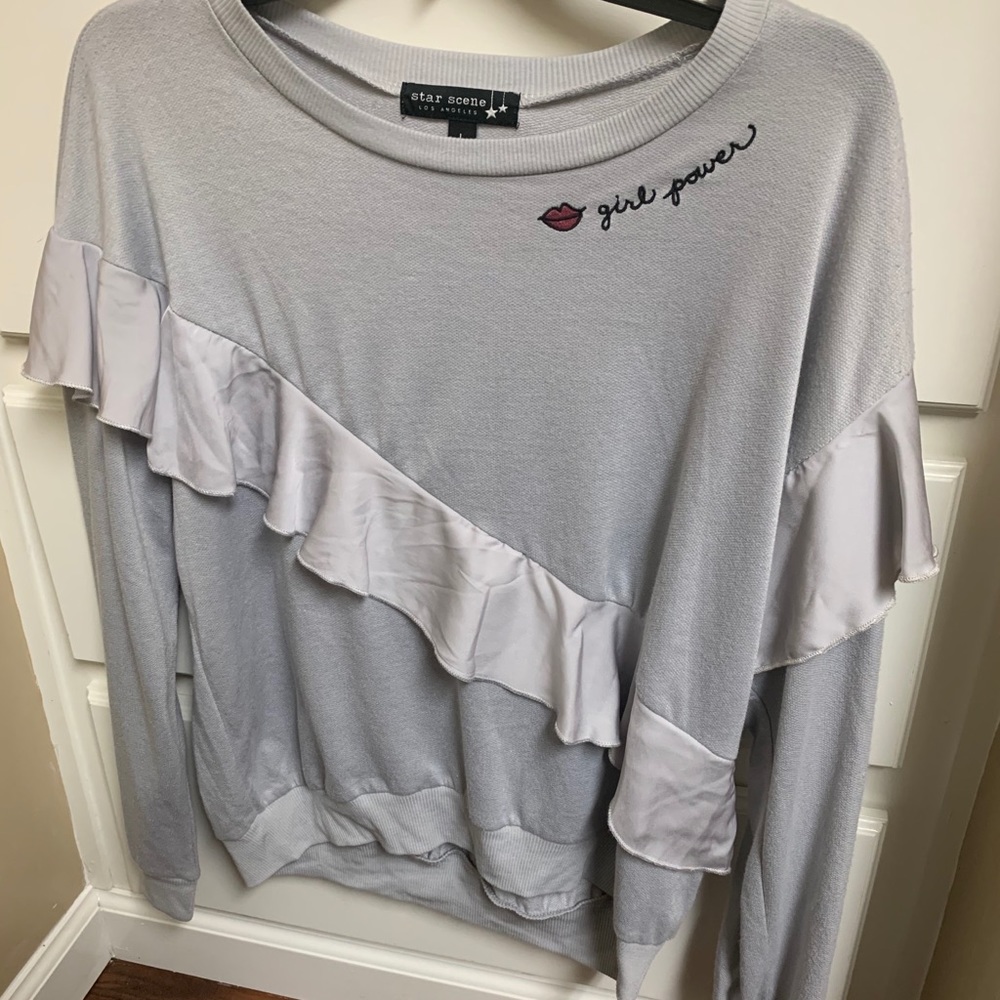 Silver with silver ruffle